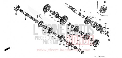 BOITE DE VITESSES XR600RN de 1992